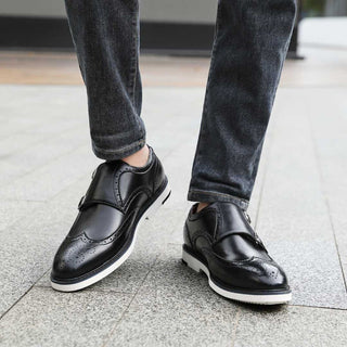 Amali Dario black monk strap shoes life 3