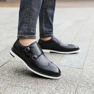 Amali Dario black monk strap shoes life