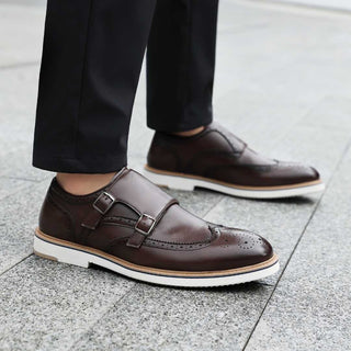 Amali Dario brown monk strap shoes life