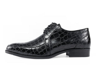 Amali Pierre black derby shoes side