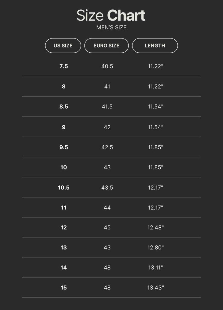 Andrew Size Chart