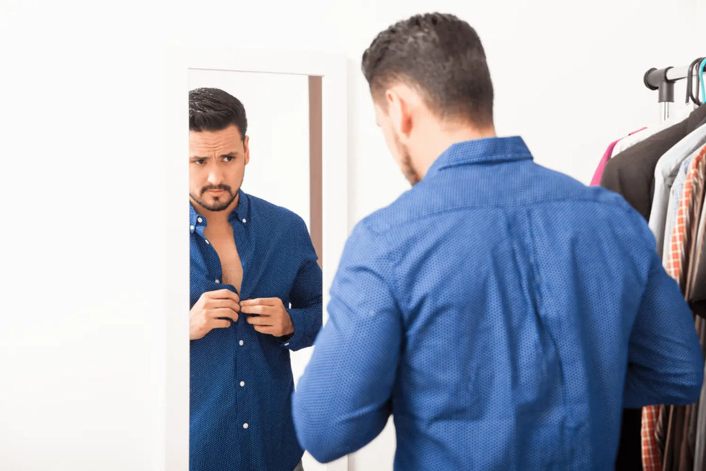 Man getting dressed casual formal