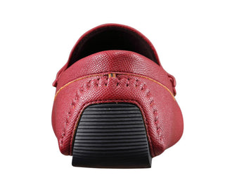 Amali Adonis burgundy driving loafers back