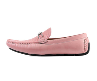 Amali Charles pink driving moccasins side