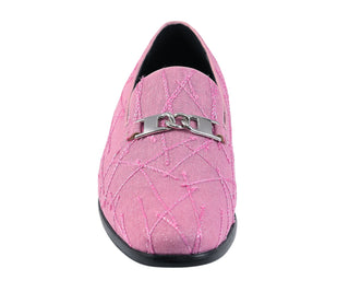 Amali Bower pink slip on loafers front