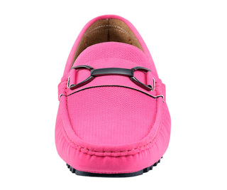 Amali Ayden pink driving loafers front