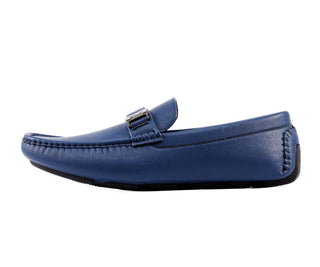 Amali Adonis navy driving loafers side