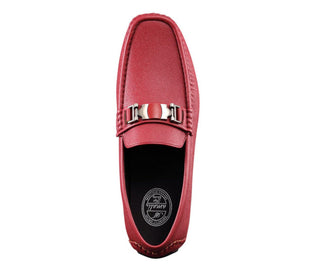 Amali Adonis burgundy driving loafers top