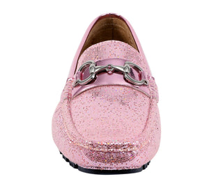 Amali Samson light pink loafers front