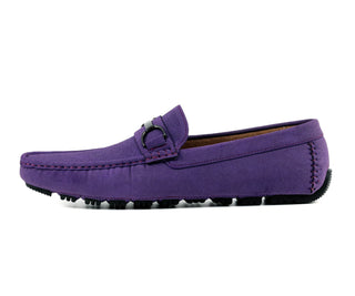 Amali Ayden purple driving loafers side