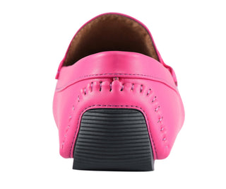 Amali Trentino pink moccasins back