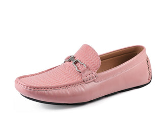 Amali Charles pink driving moccasins main