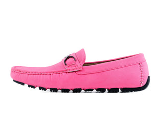 Amali Ayden pink driving loafers side