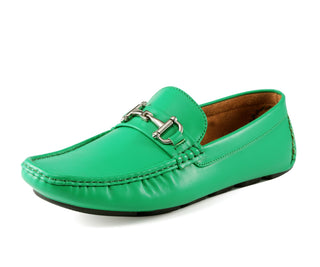 Amali Trentino green moccasins main