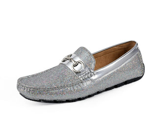 Amali Samson silver loafers main