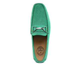 Amali Ayden green driving loafers top