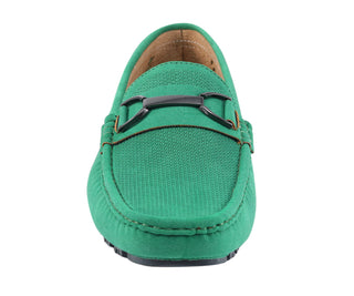 Amali Ayden green driving loafers front