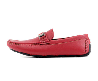 Amali Adonis burgundy driving loafers side