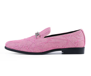 Amali Bower pink slip on loafers side