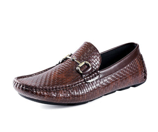 Amali Amerigo brown horsebit loafers main