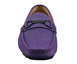 Amali Ayden purple driving loafers front