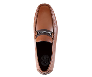 Amali Spear tan driving loafers top