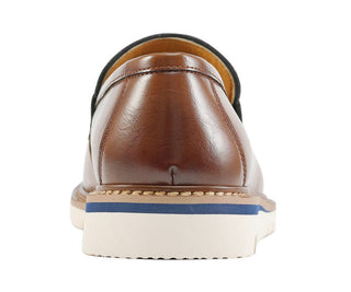 Amali Hugh cognac penny loafers back