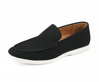 black mens loafers