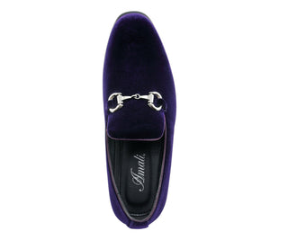 Amali Brad purple mens horsebit loafers top