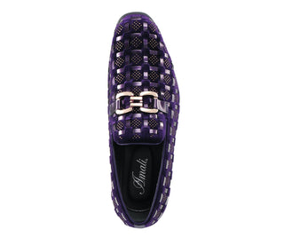 Amali Roman diamond loafers top