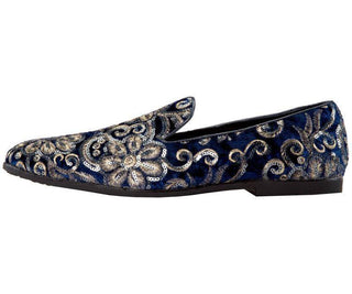 Fabian Sequin Embroidered Smoking Slipper Smoking Slippers