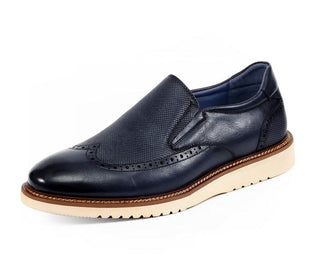 Amali Clyde navy slip on shoes main