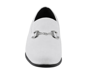 Amali Brad white loafers front