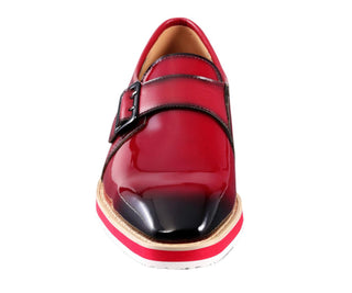 Amali Skyler red monk shoes front