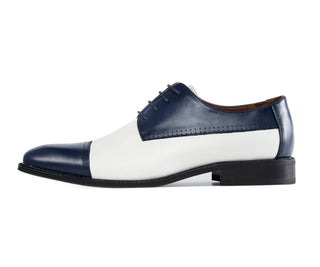 Amali Archer royal blue and white oxfords side