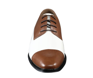 Amali Archer tan oxfords front