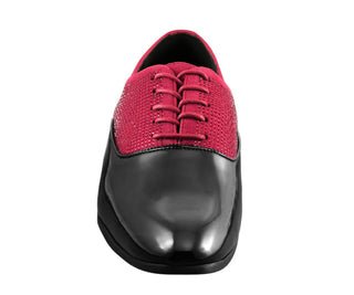 Amali Ashton black and red lace-up oxford shoes​ front