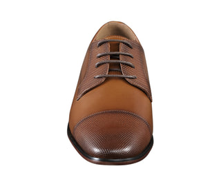 Amali Russo cognac oxford shoes front