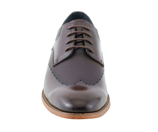 Amali Luke brown wingtip dress shoes front