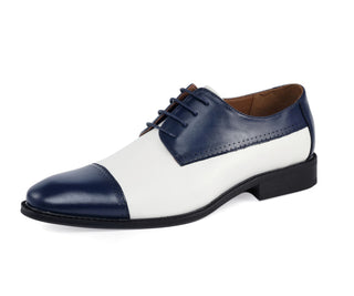 Amali Archer royal blue and white oxfords main