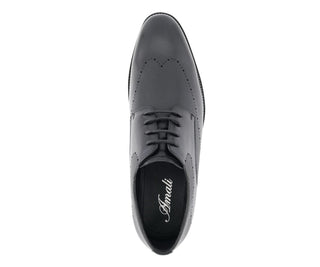 Amali Luke black wingtip dress shoes top