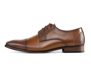 Amali Russo cognac oxford shoes side