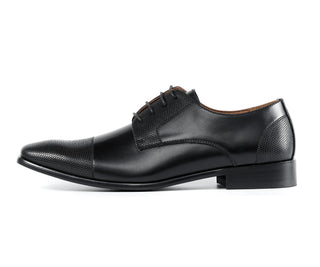 Amali Russo black cap toe oxfords side