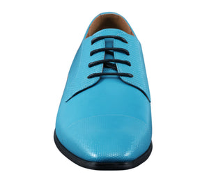 Amali Russo teal oxford shoes front