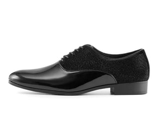 Amali Ashton black lace-up oxford shoes side