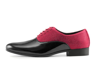 Amali Ashton black and red lace-up oxford shoes​ side