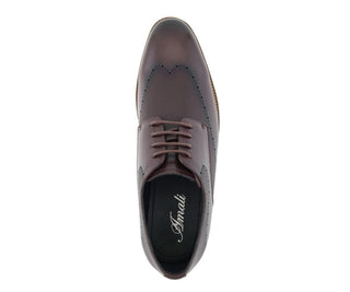 Amali Luke brown wingtip dress shoes top