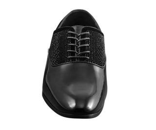 Amali Ashton black lace-up oxford shoes front