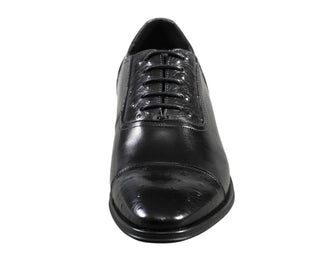 Asher Green AG6240 black leather oxford shoes front