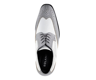 Bolano Elwyn grey dress shoes top